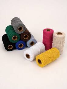 Macrame Cord 2mm X 100 M, Colorful Twisted Rope, Cotton Rope, Macrame Yarn For Wall Hangings, Plant Hangers, Crafts, DIY Decorating Projects - Multicolor - View 2