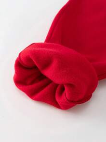 THE HAPPY LOOK 2pcs/Set Young Boy Cartoon Animal Print Soft Knit Crew Neck Long Sleeve Pullover Sweatshirt And Elastic Waist Jogger Pants - Red - View 4