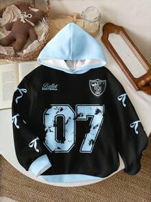 Slaydiva 女士秋装/女士冬装/Y2K风格服装/街头服饰/返校季/休闲街头风/嘻哈风/女士休闲街头印花卫衣/NO.07蝴蝶结图案 - 彩色 - 查看 5