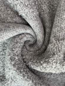 SHEIN Elenzya Patchwork Poncho Style Oversized Knit Sweater - Grey - View 7