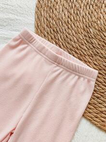 Vintaside Kids 少女秋冬两件套可爱甜美优雅樱桃印花套头衫+裤子 - 粉色 - 查看 3