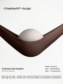 GLOWMODE FeatherFit™-Sculpt 聚拢强力压缩内置网状肩带可拆卸罩杯 V 型后背半罩杯运动文胸中等强度跑步慢跑锻炼健身房训练活跃 - 肉桂靈感 - 查看 6