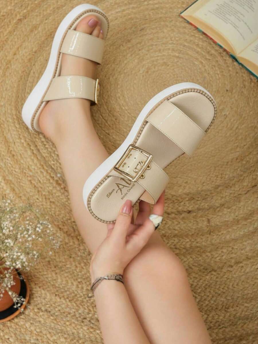Women Platforms & Wedge Sandals - Beige - View 1