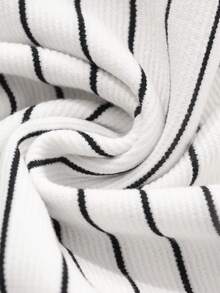 FRIFUL Women's Colorblock Striped Long Sleeve Loose T-Shirt