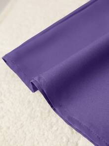 GlowEve CURVE 大码女式高腰A字裙，优雅通勤 - 紫色 - 查看 5