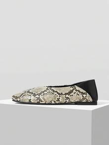 MOTF BAILARINAS VINTAGE, ZAPATOS CÓMODOS Y ELEGANTES DE PUNTA CUADRADA TIPO SLIP-ON PARA MUJERES, ADECUADOS PARA TODAS LAS ESTACIONES - Albaricoque - Ver 2