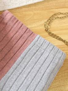 Young Girl' Colorblock Round Neck Long Sleeve Top And Pants Set - Pink - View 8