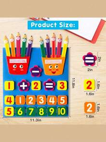 1pc Felt Finger Numbers Math Toys, Counting Early Learning Educational Board, For Teaching Aid,Intellectual Development - Pencil - View 8