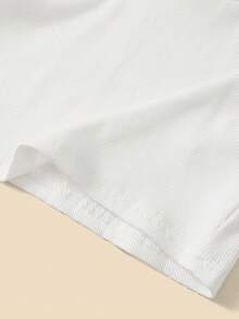 Baby Girl Mock Neck Tank Top - White - View 4