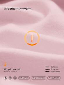 GLOWMODE FeatherFit™-Warm Slim-It It's Chilly Fleece-Lined Slim Fit Long Sleeve Jacket With Thumbholes Autumn Winter Yoga Daily Casual - Baby Pink - View 4