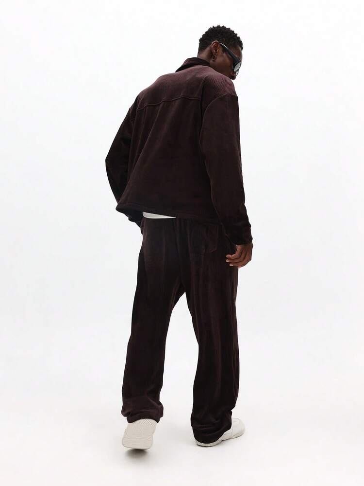 Veste-chemise en velours côtelé avec ensemble de jogging