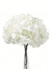 45Pcs White Hydrangea Flowers Artificial Flowers Heads Bouquet, Faux Hydrangea Flowers, Artificial Full Flowers Heads With Stems For Wedding Centerpieces, Home, Garden, Baby Shower, Party Supply, Garland Decor, Bridal Holding Bouquet Decor, DIY Wreath Xmas Tree Decorations, Thanksgiving Halloween Christmas Decor, Arch Background Decoration, DIY Flower Arrangements, For Women Girls Gift - White - View 1