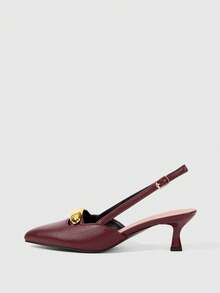 Sleekvia Women's Fashion Versatile Pointed Toe High Heel Pumps - Burgundy - View 10