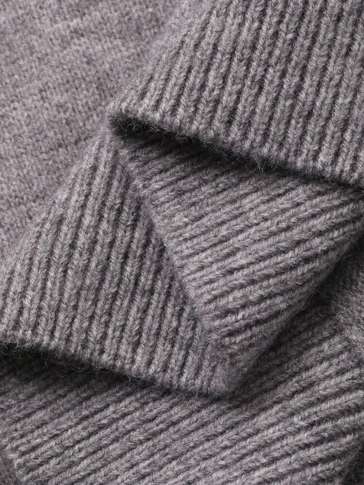 Dazy Plus Plus Size Letter Embroidery Colorblock Crew Neck Loose Knit Sweater For Women, Autumn/Winter