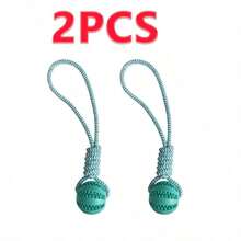 1pc Dog Braided Rope Knot Toys Ball With Handle, Chew Durable Toy Ball For Chew Training Pull Throw Toy Tug Of War Toy Dogs Fetch Toy - Multicolor - View 10