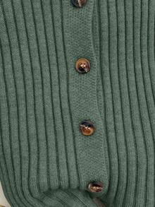 SHEIN Bộ đồ liền thân, chân và mũ đan dễ thương cho bé gái sơ sinh, đa năng cho mùa thu/đông - Màu xanh Bạc hà - Xem 5