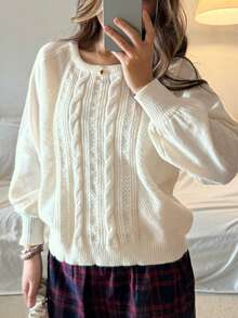 SHEIN Áo thun phong cách thường ngày đi học cho bé gái tuổi teen - trắng - Xem 6