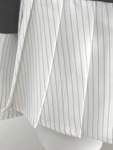 Elamini Váy xếp ly 2 trong 1 thanh lịch cho mùa tựu trường - Màu xám đen - Xem 3