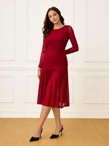 CUCCOO HITCHD 女士尖头细高跟鞋黑色蕾丝网眼透气镂空性感优雅女士高跟鞋带踝带，适合日常、派对、聚会 - 黑色 - 查看 2