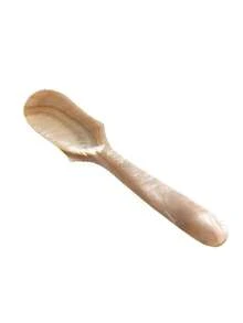 Cirelle Seashell Spoon | Mother Of Pearl | Round Handle, Handmade | 12*2.5 Cm | 1 Piece - Multicolor - View 6