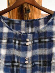 Linhara 大码女式休闲圆领长袖连衣裙，适合户外、日常穿着、乡村、休闲、秋冬