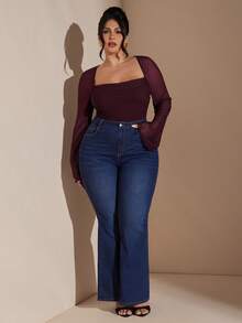 SHEIN BAE بدلة نسائية أنيقة بأكمام طويلة باللون البنفسجي الباذنجاني المميز، مناسبة للخريف والشتاء