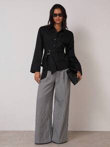 COSMINA Women's Casual All-Over Print Slant Pocket Loose Wide Leg Pants - Multicolor - View 7