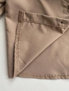 SHEIN Ung pojke Lapp med text detalj Ficka Framtill Skjorta & byxor Utan T-shirt - Multifärgad - Visa 3