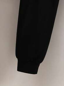 青少年男孩两件套休闲长袖套装 - 灰色 - 查看 3