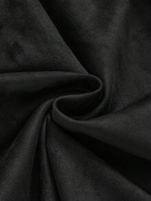 ROMWE EDITION Mũ lông nhọn màu tối Gothic cỡ lớn dành cho Giáng sinh, eo đính đinh kim loại, áo choàng dài có cổ tay bằng lông thú, áo khoác ngoài dài Maxi phong cách Gothic tối màu dành cho mùa thu/đông cỡ lớn có mũ trùm đầu, áo khoác dài màu đen dự tiệc sang trọng theo phong cách cung điện cổ điển, áo khoác ngoài màu đen, áo khoác đen dự tiệc sang trọng theo phong cách cung điện cổ điển dành cho nữ - màu đen - Xem 4