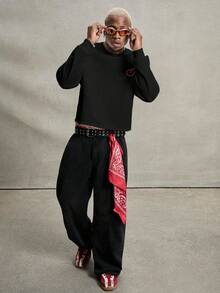 PAVTROS Felpa oversize casual da uomo con grafica "WHERE IS LOVE?", maglietta corta con slogan, stile streetwear, adatta per l'inverno