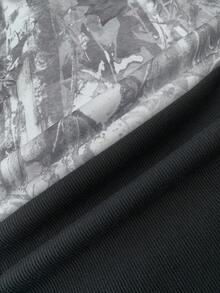 SHEIN 2pcs/Set Teen Girls Leaf Print Casual Loose Fit Long Sleeve Hoodie And Flare Pants, Sporty & Chic - Multicolor - View 9