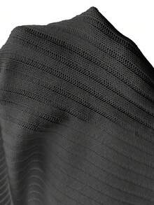 SHEIN Unity Fashionable & Versatile Button-Up Ribbed Knit Cardigan, Autumn/Winter