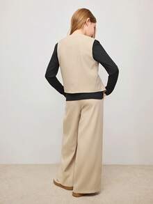 Tween Girls Casual Top & Top & Pants 3-Piece Set - Khaki - View 2