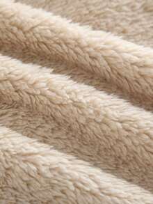 2 件套男婴可爱浅卡其色蓬松连帽衫和松紧腰裤套装，适合秋冬户外滑雪 - 彩色 - 查看 5