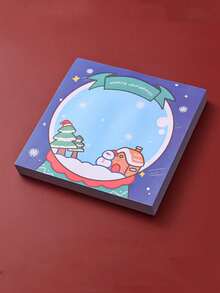 6pcs Christmas Note Book, Suitable For Students, Office Study Notes, Santa Claus Memos - one-size - View 6