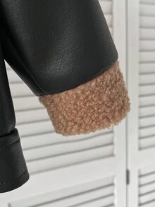 SHEIN Baby Boys' Casual Warm Padded Jacket With Lapel Neck, Winter