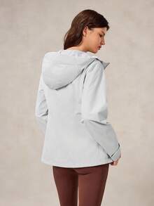 OutZeal Women Shell Jacket Camping Hiking Water-Resistant Windproof Hooded Outdoor Coat Spring Fall - White - View 11