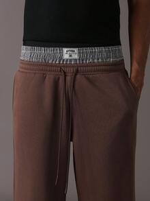 STYNVO Pantalones de chándal holgados con cordón para hombre