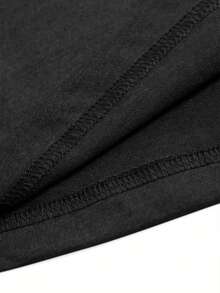 2pcs "Dramatic" Sarcastic Slogan Funny Print Women Casual Outfit, Suitable For Everyday Wear - Black - View 6