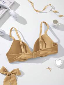 1件女士舒适无缝无钢圈文胸 - 薑色 - 查看 2