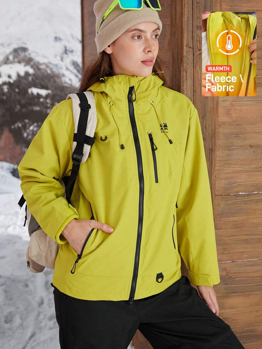 In My Nature 女式三合一拉链抽绳连帽夹克，秋冬