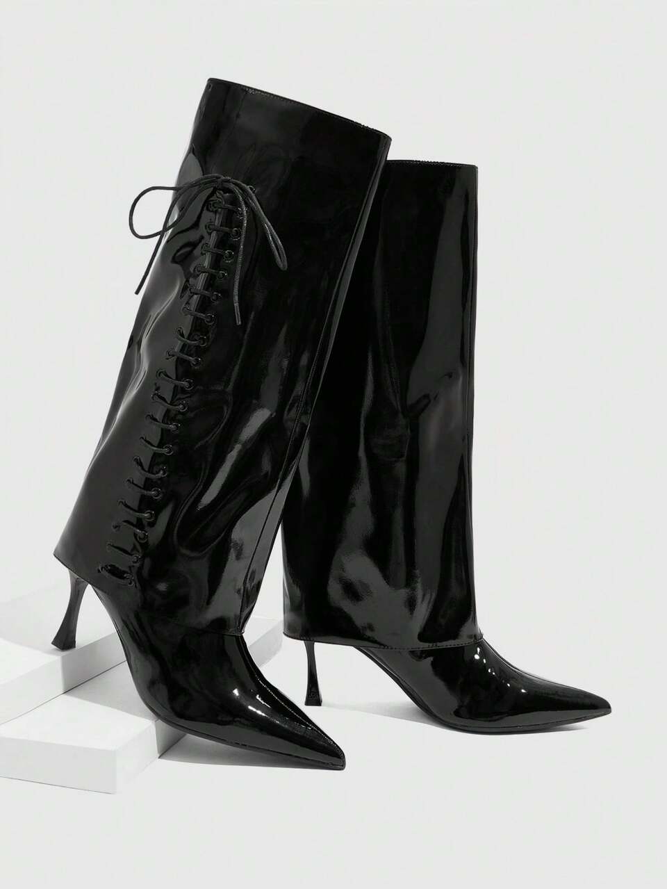 CUCCOO SZL Fashionable Sexy Pointed Toe Slim High Heel Over-The-Knee Boots