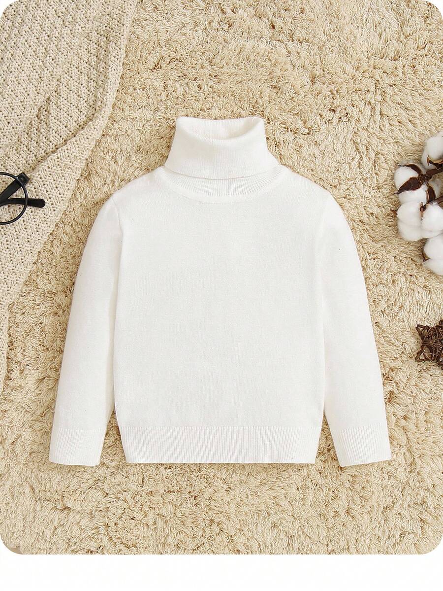 SHEIN 嬰兒男童高領長袖毛衣