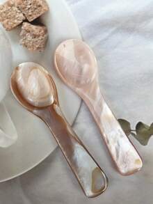 Cirelle 1 Piece Conch Spoon, Shell Material Tableware, Condiment (Tool), Kitchen Supplies, Facial Mask Spoon - Multicolor - View 9