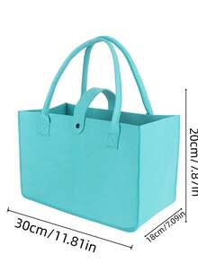 1个大号加厚毛毡布收纳袋，北欧出口毛毡柴火袋，结实耐用的便携式购物袋，适用于房车、户外露营、野餐、办公旅行 - 多色 - 查看 15