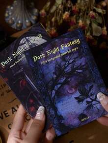 1 paquete de 30 piezas del Libro de Materiales de la Serie Dark Fantasy, con ricos patrones de 30 diseños diferentes de blocs de notas vintage/soñadores para manualidades de scrapbooking, de vuelta a la escuela - Multicolor - Ver 2