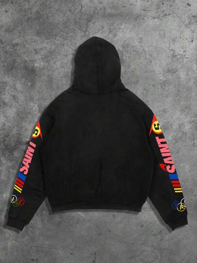 Street Life Punk Street Style Casual Pullover Hoodie Sweatshirt For Men, Spring/Autumn/Winter