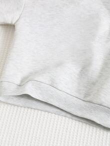 SHEIN 小男孩宽松休闲舒适连帽运动衫和慢跑裤套装 - 彩色 - 查看 5