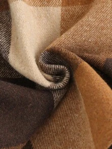 SHEIN 男婴休闲格子拼布夹克开衫衬衫